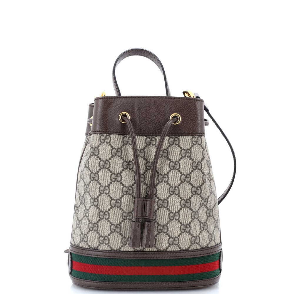 Gucci Small Ophidia Bucket Bag GG Coated Canvas